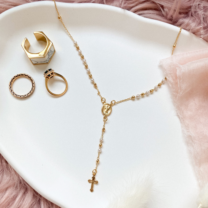 Pearl Rosary Necklace