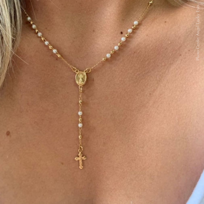 Pearl Rosary Necklace
