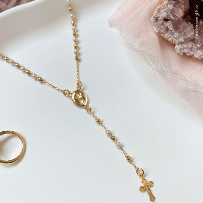 Pearl Rosary Necklace